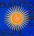 L'estampe en édition limitée du soleil de Santorin