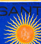 L'estampe en édition limitée du soleil de Santorin