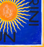 L'estampe en édition limitée du soleil de Santorin