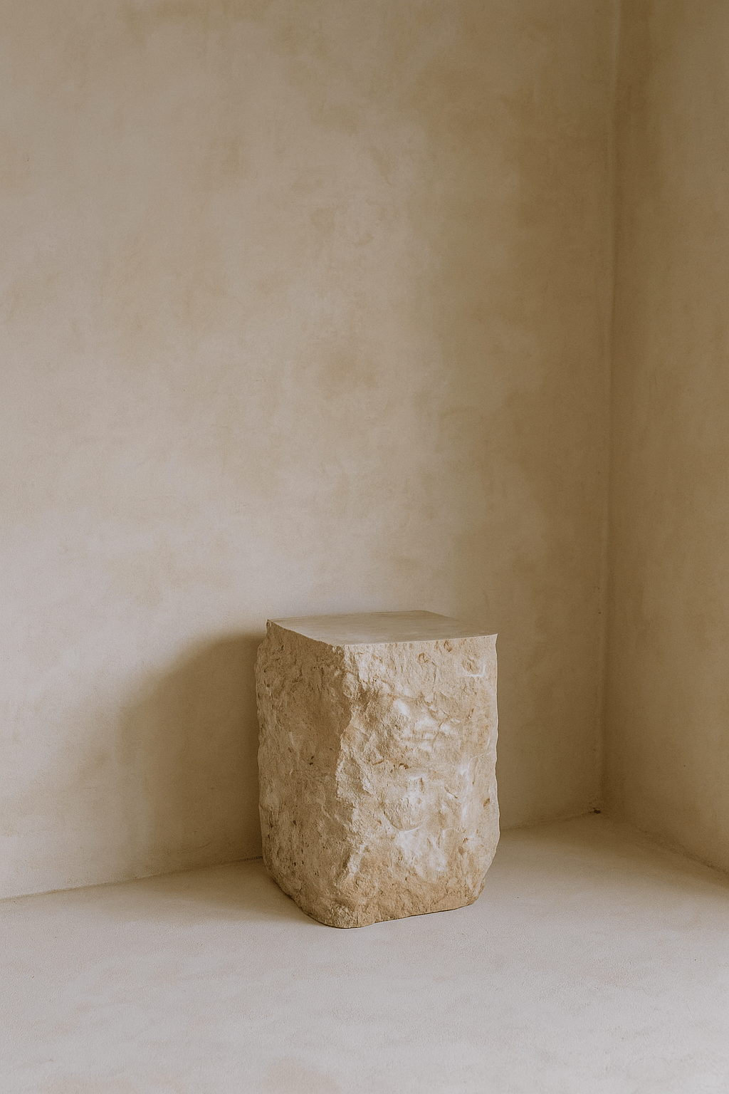 Tabouret/table en pierre brute