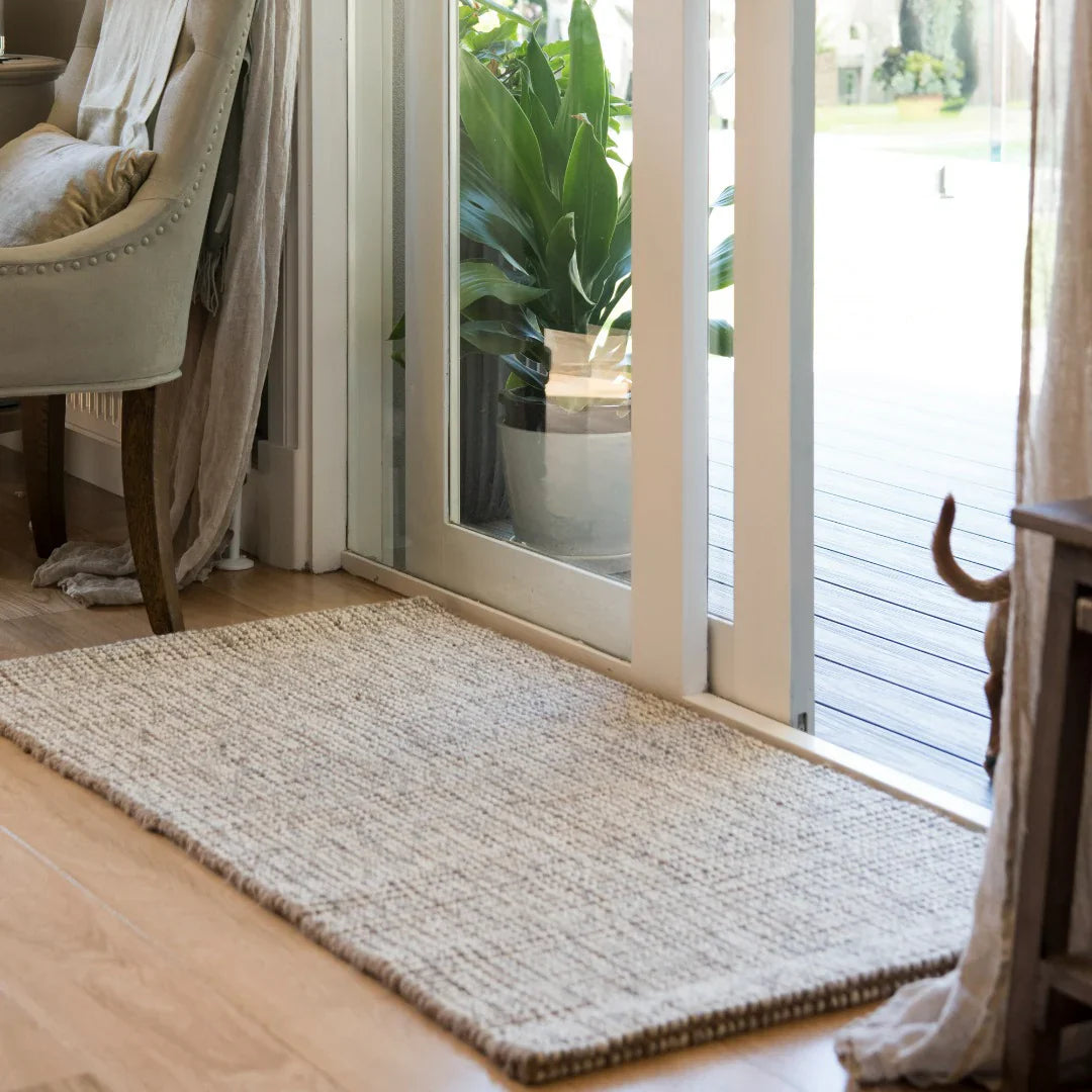 Tapis Carter en laine et jute